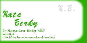mate berky business card